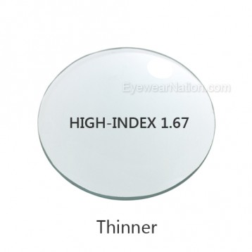 High-Index 1.67 Single Vision Lenses